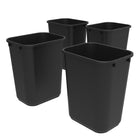 Storex Wastebasket - 39 L - Black-The 10.25 gallon size provides ample space to dispose of trash without having to empty it frequently