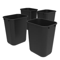 Storex Wastebasket - 39 L - Black-The 10.25 gallon size provides ample space to dispose of trash without having to empty it frequently