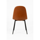 Nicer Interior Bonded Leather Metal Leg Side Chairs - Brown - Set of 4-Firm foam cushioning for durability