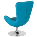 Flash Furniture Egg Series Aqua Fabric Side Reception Chair-Integrated Curved Arms
