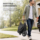 MotionGrey Jogger Foldable 3-Wheel Baby Stroller with Canopy and 5-Point Harness - Black-7