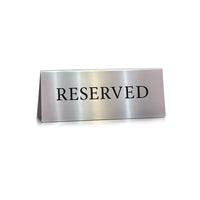 Futech Countertop Double-Sided Reserved Sign, 4 Pack-Size: 6"W x 2"H x 2"D