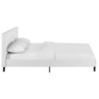 Modway Anya Fabric Queen Bed - White-Padded Sturdy Plywood Base
