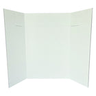 Royal Brites Tri-Fold Display Board With Header - 36" H x 48" W - White-Board header to create maximum impact