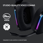 Logitech G733 LIGHTSPEED Wireless Gaming Headset with Suspension Headband - Black-G733 weighs only 278 g for long-lasting comfort. Available in multiple colours. Each colour with vibrant reversible headband and corresponding earpads