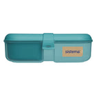 Sistema Ocean Bound Ribbon Lunch To Go - 1.1 L - Assorted Teal or Blue-Customer may get any of the following colours: Blue or Teal (colour not selectable)