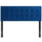 Modway Lily Biscuit Tufted Performance Velvet Queen Headboard - Navy-Height Adjustable from 45" - 52.5"