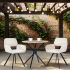 Homy Casa 31.5"W Round Multifunctional Conference Table - Oak-Equipped with adjustable footpads to ensure stability on any surface and protect floors from scratches