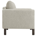 Modway Hawken Boucle Fabric Accent Armchair - Parchment Espresso-Assembly Required