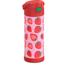 Thermos FUNtainer Vacuum Insulated Stainless Steel Water Bottle - 470mL - Strawberry Smiles-Redesigned spout for a more comfortable drinking experience
