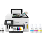 Canon Maxify GX6120 Wireless Color All-In-One Megatank Inkjet Printer-Produce crisp, colourful documents quickly and cost-effectively thanks to fast print speeds and a 4-colour pigment-based ink system