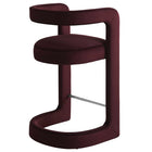 Modway Winslow Performance Velvet Counter Stool - Mulberry-Fully Assembled