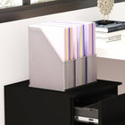 Vinsetto Steel Letter/A4/Legal Filing Cabinet - Black-5 wheels with 2 lockable and a middle caster for safety
