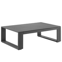 Modway Lirienne Outdoor Patio Aluminum Coffee Table - Grey-Outdoor Patio Coffee Table