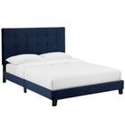 Modway Melanie Tufted Button Upholstered Performance Velvet King Platform Bed - Midnight Blue-Durable Stain-Resistant Fabric