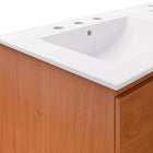 Modway Scenic 48" Double Wall-Mount Bathroom Vanity - Cherry/White-8