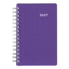 Blueline 2027 DuraFlex Daily Planner - 8" x 5" - Assorted - Bilingual-Twin wire binding with DuraFlex textured 2-piece poly cover