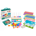 Miniland Translucent Sort & Count Abacolour-Includes 50 shapes, 1 transparent abacus, 2 laces, 14 transparent activity cards and 1 teaching guide