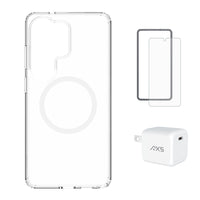 AXS Starter Kit - Ultra Clear MagSafe Case, Screen Protector & 30W Charger for Samsung Galaxy S26 Ultra-Drop-tested, scratch resistant phone case with shock absorbing air pockets  
