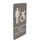 Headline Sign Men's And Women's Restroom ADA Signs Combo Pack with Dynamic In-Motion Accessible - 6" x 9" - Grey/White-6