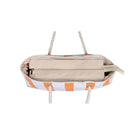 Karla Hanson Women's Nautical Canvas Tote Bag - Tangerine-Tangerine/white/beige, Canvas
