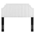 Modway Alyona Channel Tufted Performance Velvet King/California King Headboard - White-Performance Velvet Upholstery