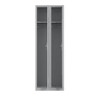Ceha RH Series 1-Tier Locker with Louver Vents and Recessed handle - Bank of 2 - Light Grey-Ideal for gyms, schools, industrial facilities, and employee change rooms