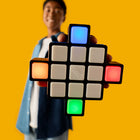 Rubik's Rush Electronic Game-Engaging gameplay: brightly lit squares in classic Rubik's colours indicate whose turn it is & which colours to press; for multiplayer, speed is key, but precision is critical: 3 wrong moves, you're out