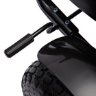 Aosom Kids Pedal Go Kart with Adjustable Seat and Rubber Wheels - Black-Inflatable rubber wheels with suspension system 