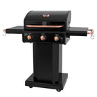 Kenmore 3 Burner Pedestal Gas Grill - Black/Copper-24” x 17” Porcelain Coated Firebox.