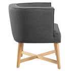 Modway Anders Upholstered Fabric Accent Chair - Grey-X-Brace Detail