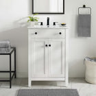 Modway Nantucket 24" Bathroom Vanity - White-8" Centerset Faucet Holes