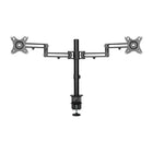 Startech Desk Mount Dual Monitor Arm - Desk Clamp VESA Compatible Monitor Mount for up to 32" Displays-Wide range of motion: Double monitor mount increases ergonomic comfort and productivity with +30/-30° tilt, +90/-90° swivel, 360° rotating display, and height adjustment along the 15.7" (39.8 cm) pole