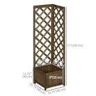 Outsunny Raised Garden Bed with Trellis for Vine Climbing - 16" x 16" x 57" - Carbonized-Made of outdoor-ready fir wood
