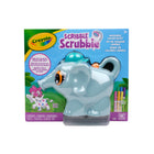 Crayola Scribble Scrubbies Colour Blast Playset-Scribble Scrubbies colour blast: includes 1 jumbo elephant sprayer toy, 6 scribble Scrubbie washable markers, 1 scribble Scrubbie elephant pet, and instruction sheet.