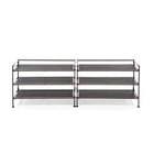 Seville Classics Resin Wood Composite Utility Shoe Rack, 2 Pack-3 shoes may fit per shelf (holding 18 total pairs)
