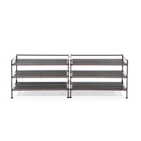 Seville Classics Resin Wood Composite Utility Shoe Rack, 2 Pack-3 shoes may fit per shelf (holding 18 total pairs)