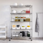 Seville Classics 5-Tier Heavy Duty Shelving - 72" H x 48" W x 24" D-Dimensions: 72"H x 48"W x 24"D