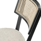 Modway Caledonia Fabric Upholstered Wood Dining Chair - Black/Beige - 2 Pack-10