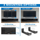 Mount-It! Universal Soundbar Mount Brackets - Wall Installation-Compatible with soundbar depths of 3.5" to 6.1"