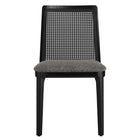 Modway Monarch Wood and Rattan Dining Side Chair - Black/Grey-8