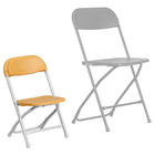 Flash Furniture Kids Folding Chair, Yellow Plastic (YKIDYL)-Easy to Clean