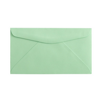 JAM Paper #6 3/4 Pastel Commercial Coloured Envelopes - 3.625" x 6.5" - Light Green - 50 Pack-Colour: Light Green