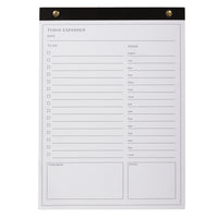 Gry Mattr  To-Do Pad - Black-Brass hardware