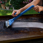 Razor Griddle Scraper with Plastic Handle-Long handle keeps hands protected