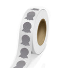 JAM Paper Standard Label Rolls - Ribbon Shaped - 1 5/8 x 2 - Silver Matte Foil - 125 Labels/Roll-Colour: Durable Silver Matte Foil | Make your mail stand out with colourful shipping address labels.