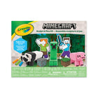 Crayola Minecraft Sculpt & Play Kit-Crayola Minecraft sculpt & play kit: includes 9 model magic pouches, 5 pip-squeaks markers, 2 sculpting tools, 2 colourable character cutouts, 1 backdrop scene & 1 instruction guide.