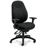 Global ObusForme Comfort Medium Back Multi-Tilter Office Chair with Schukra - Black-Medium back multi-tilter chair with Schukra