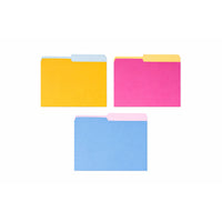Merangue Pool Summer File Folder - 3 Pack-Reversible 1/2-cut file folders