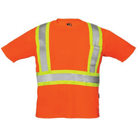 Forcefield Short Sleeve Safety Tee - Orange - X-Large-100% polyester fabric